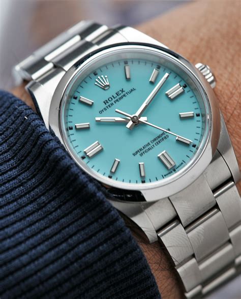 Rolex tiffany dial blue